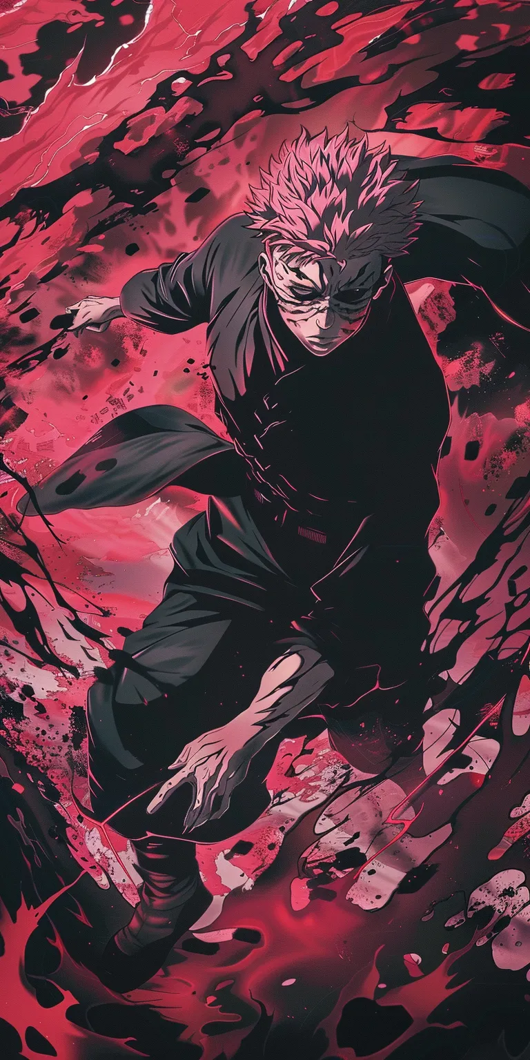 jujutsu kaisen wallpaper, wallpaper style, 4K  1:2