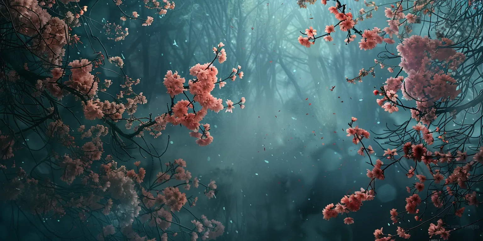 wall paper design blossom, evergarden, forest, wonderland, spring