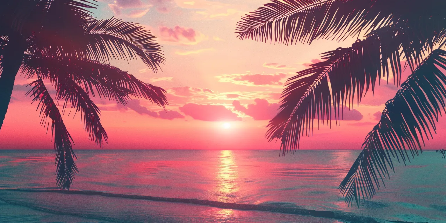 summer backgrounds aesthetic, wallpaper style, 4K  2:1