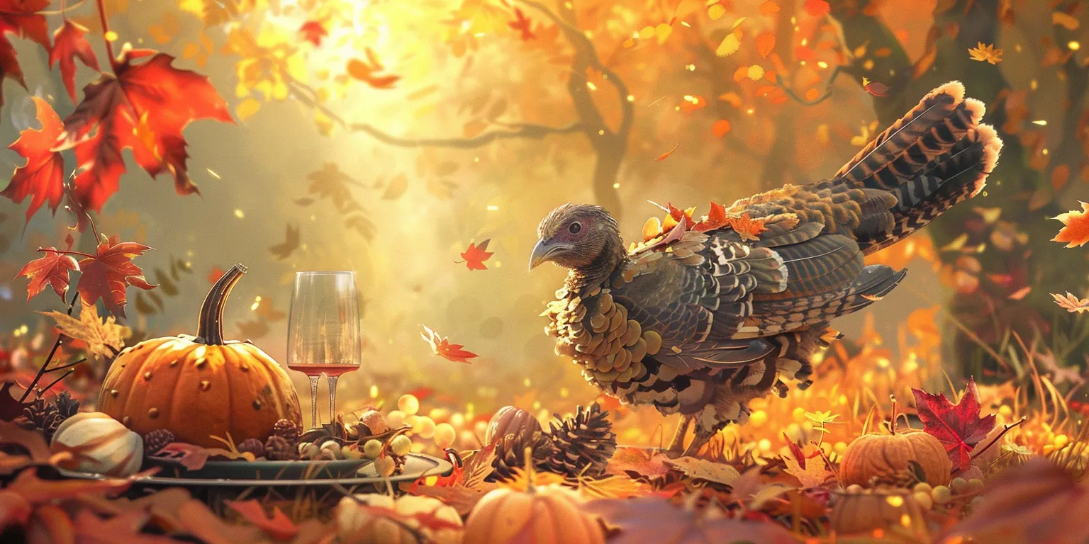 thanksgiving background story, wallpaper style, 4K  2:1