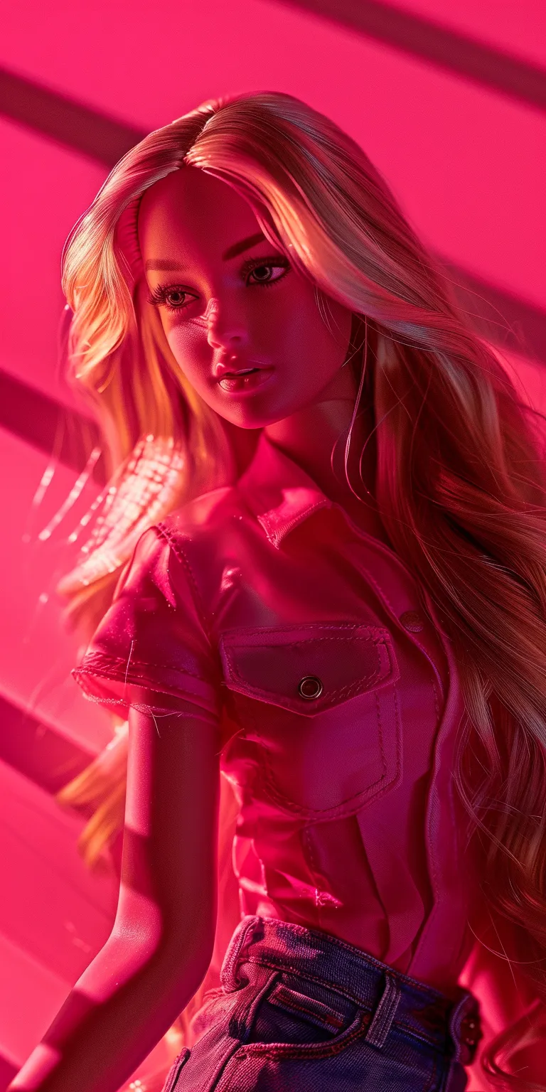 barbie wallpaper aesthetic, style, 4K  1:2