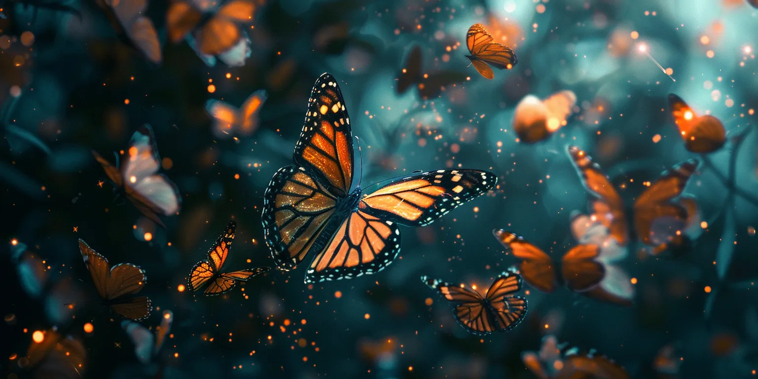 butterfly wallpaper aesthetic, style, 4K  2:1