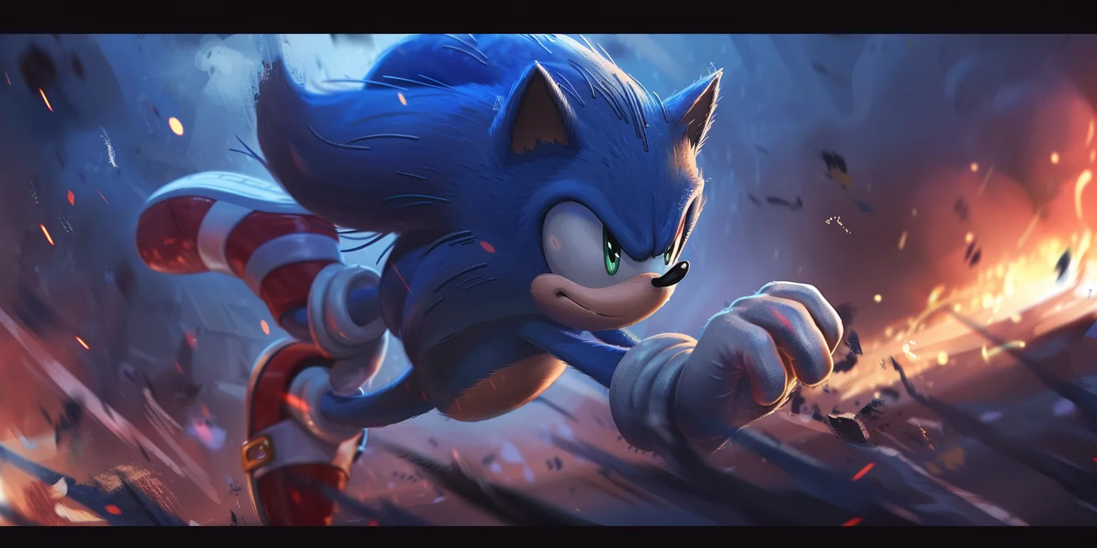 sonic wallpaper, wallpaper style, 4K  2:1