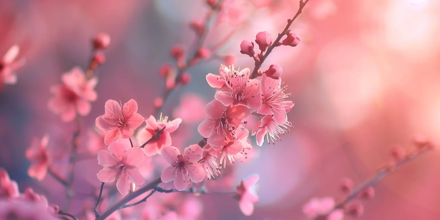light pink wallpaper blossom, spring, sakura, wall, flowers