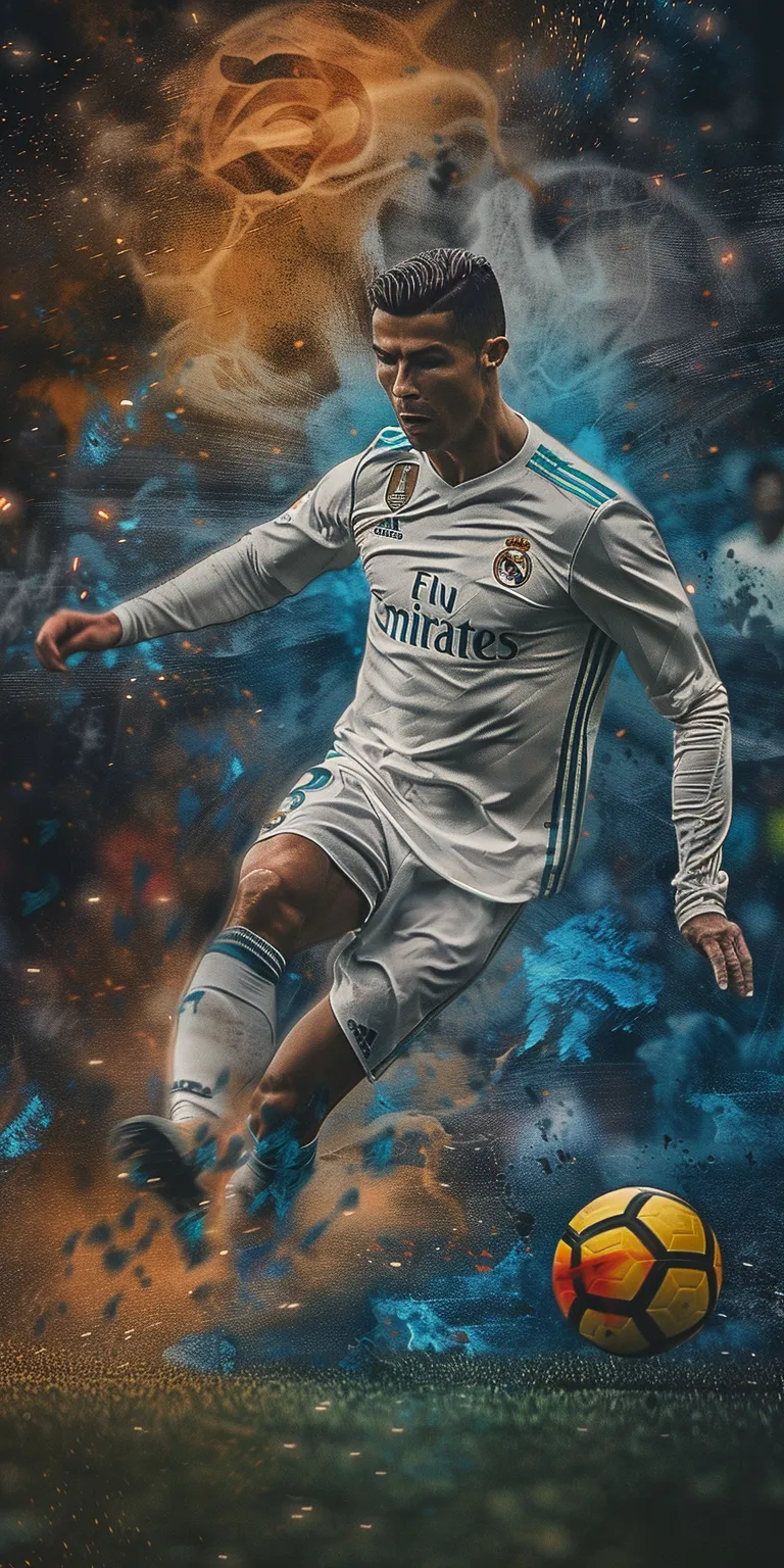 soccer wallpaper ronaldo, style, 4K  1:2