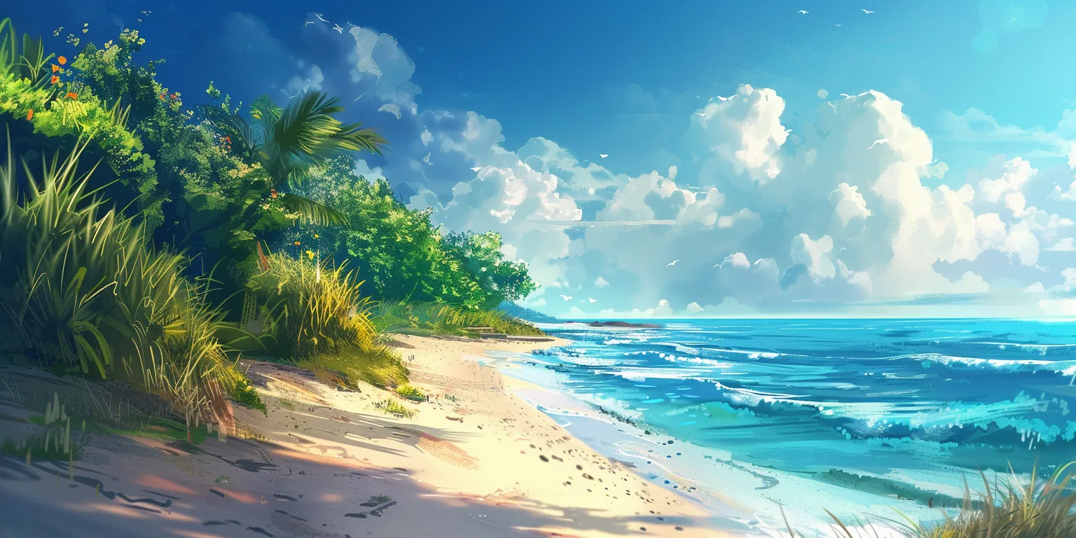 summer backgrounds, wallpaper style, 4K  2:1