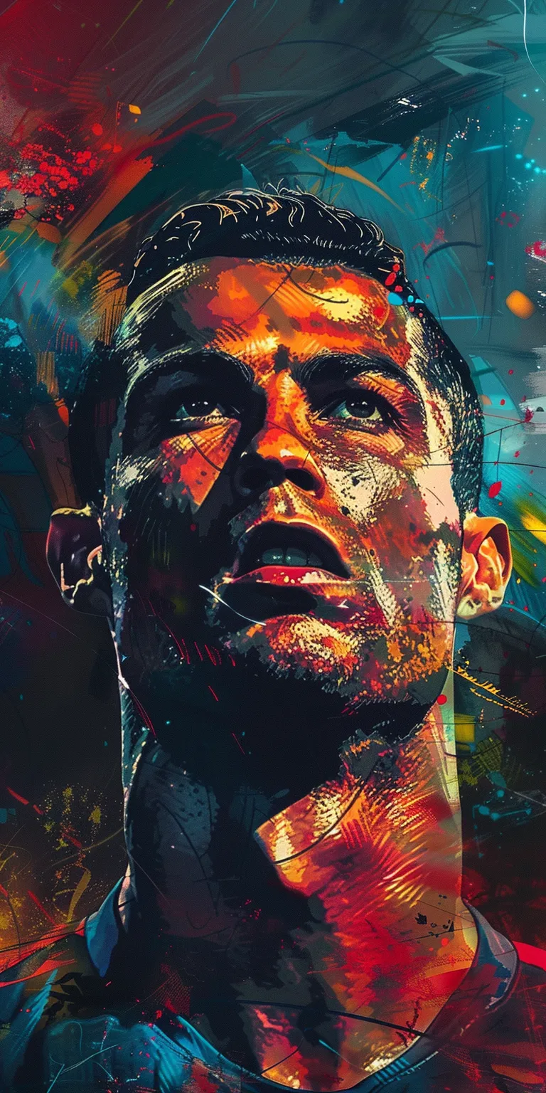 ronaldo wallpaper, style, 4K  1:2