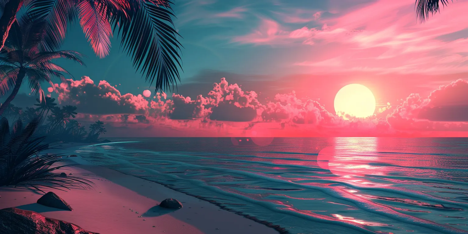 summer wallpapers aesthetic, wallpaper style, 4K  2:1