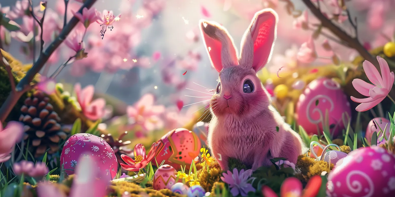 easter wallpaper bunny, rabbit, easter, hop, 3840x1080