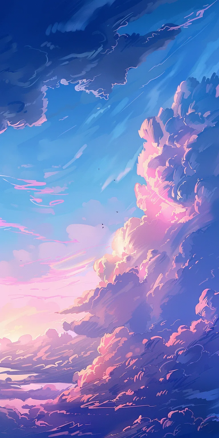 sky background, wallpaper style, 4K  1:2