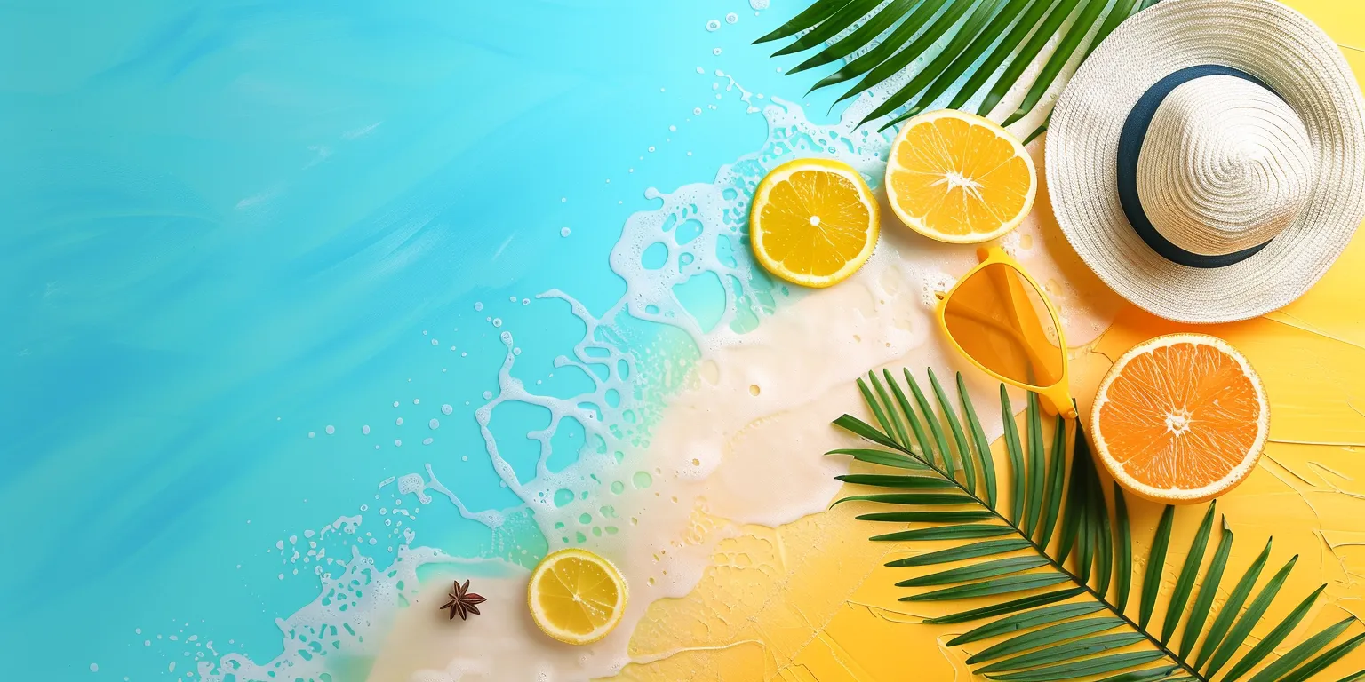 summer backgrounds, wallpaper style, 4K  2:1