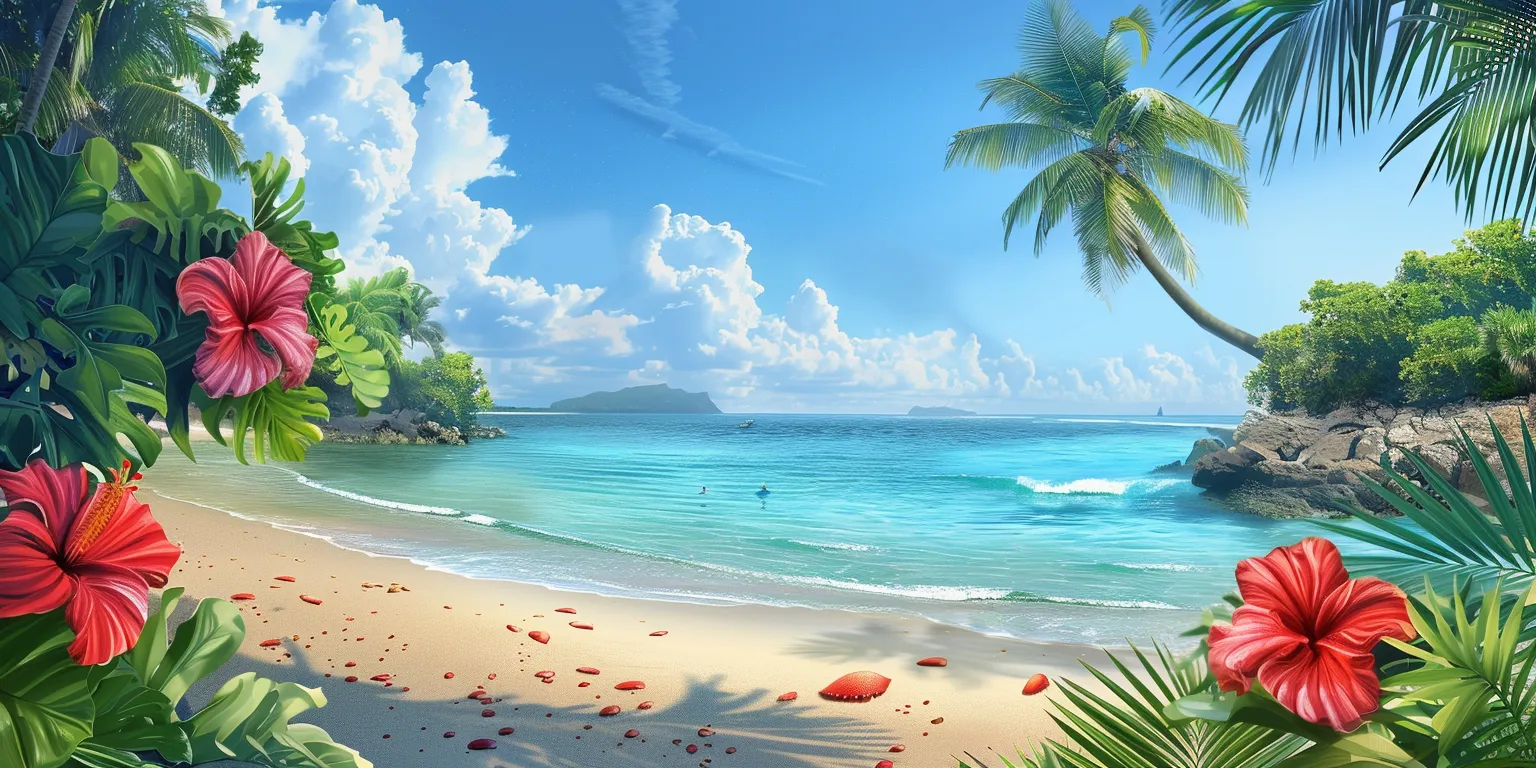 summer backgrounds for computer, wallpaper style, 4K  2:1