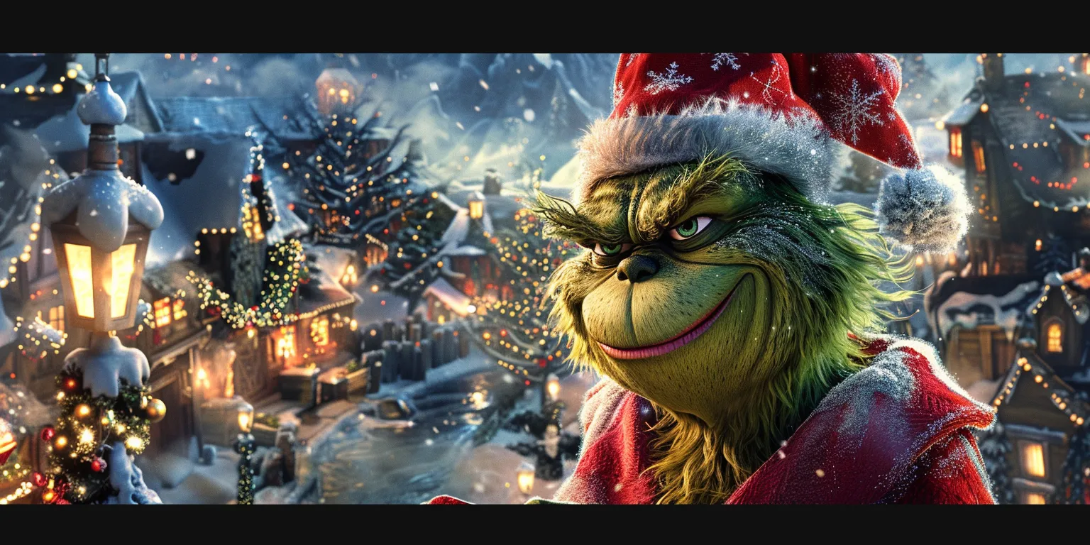 christmas background iphone grinch, wallpaper style, 4K  2:1