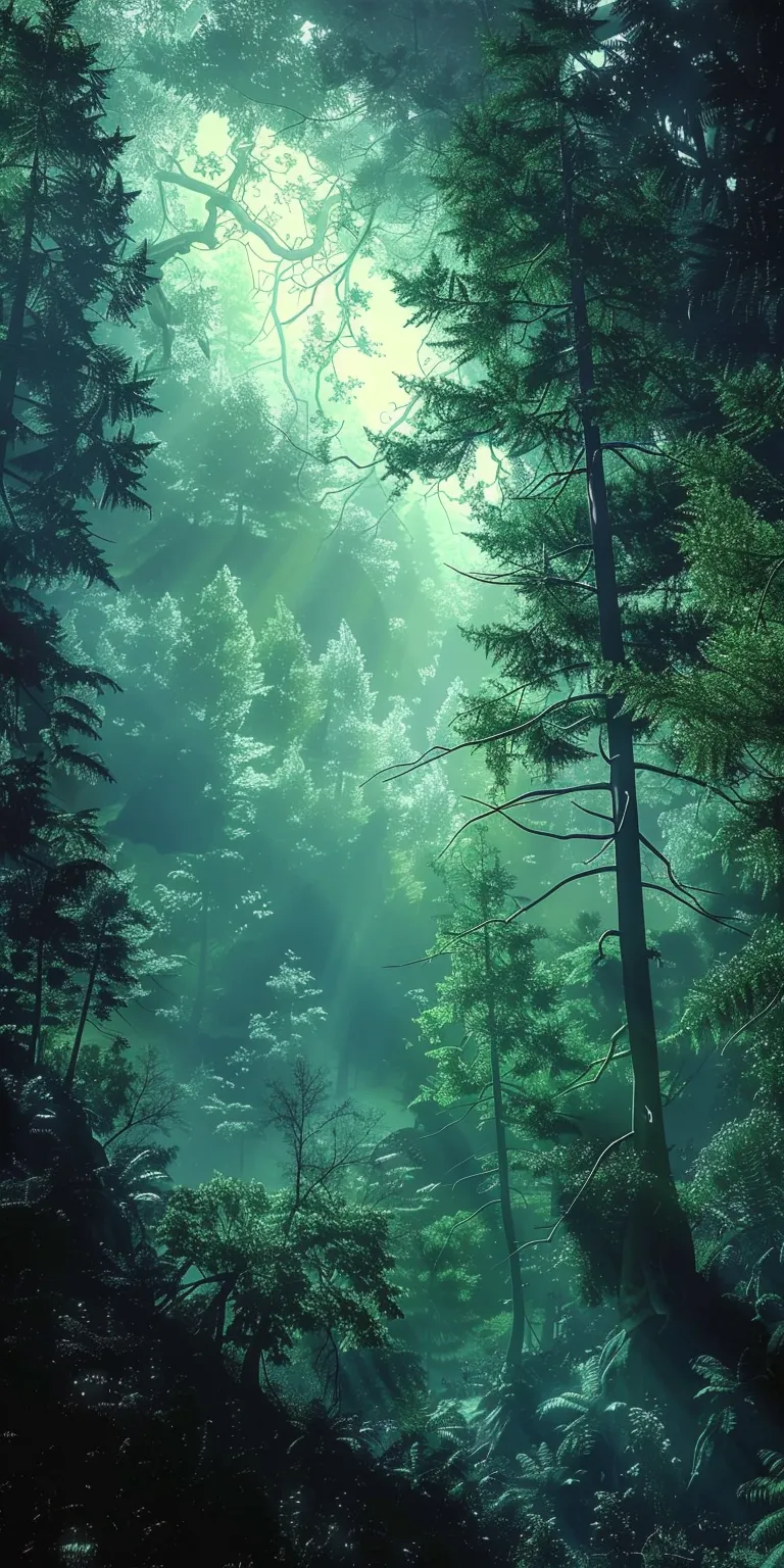 forest background, wallpaper style, 4K  1:2