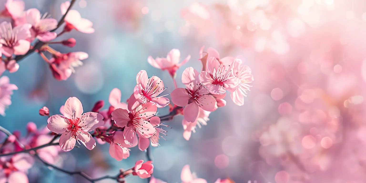 spring background aesthetic, wallpaper style, 4K  2:1