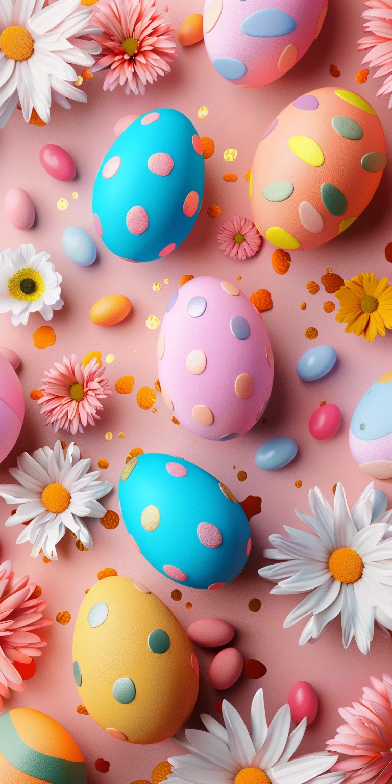 easter wallpaper easter, wall, pastel, floral, amoled
