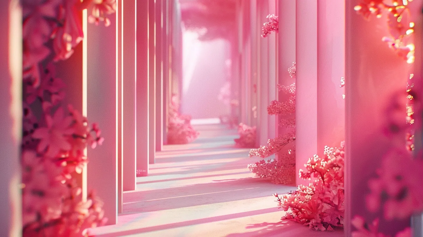 pink wallpaper aesthetic, style, 4K  16:9