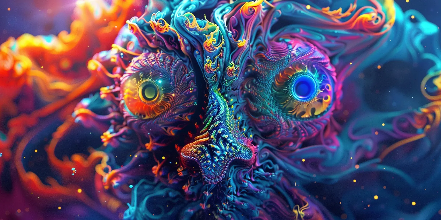 trippy wallpaper psychedelic, peacock, eye, 3840x1080, 2560x1440