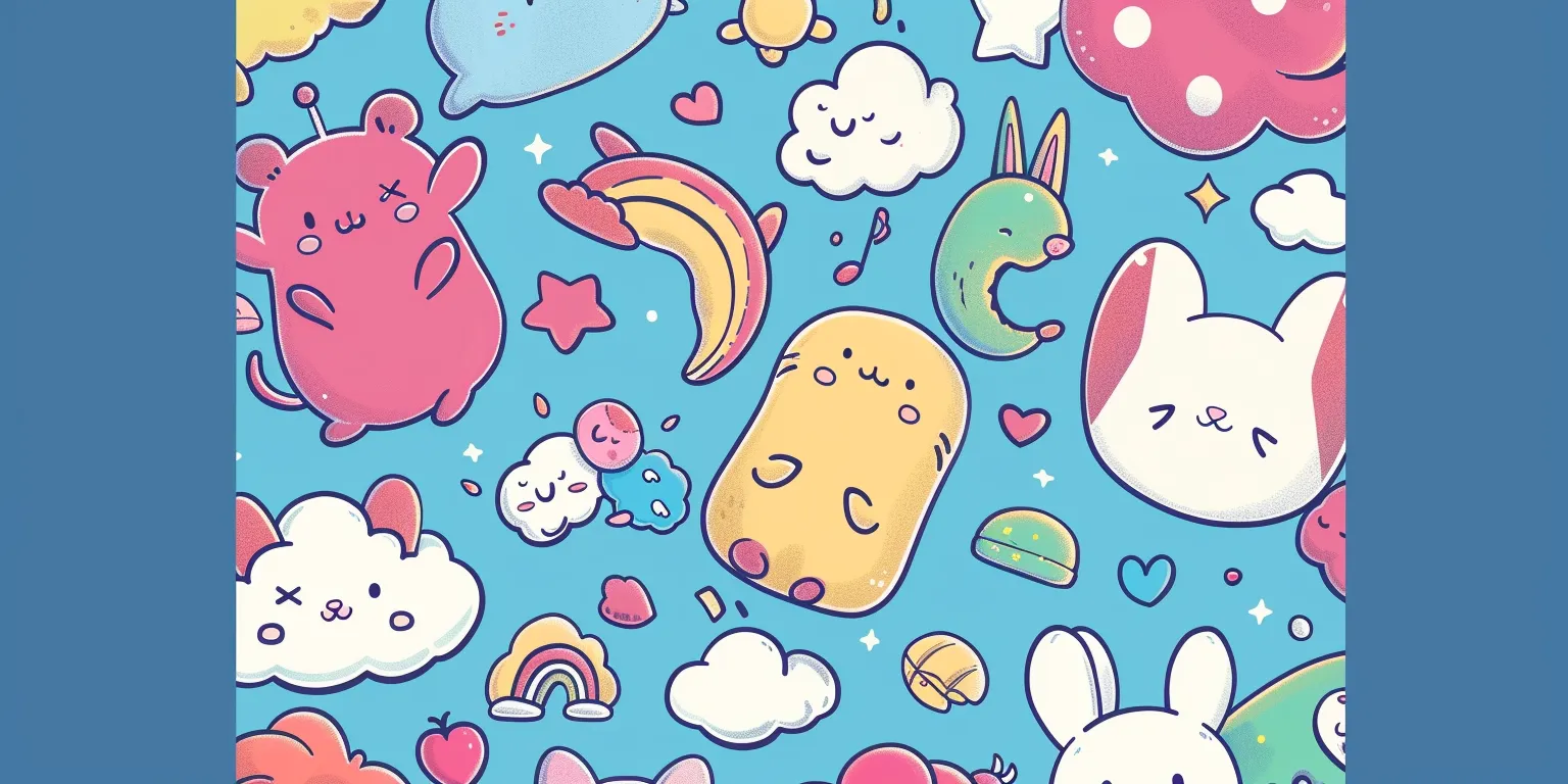 kawaii wallpaper, wallpaper style, 4K  2:1