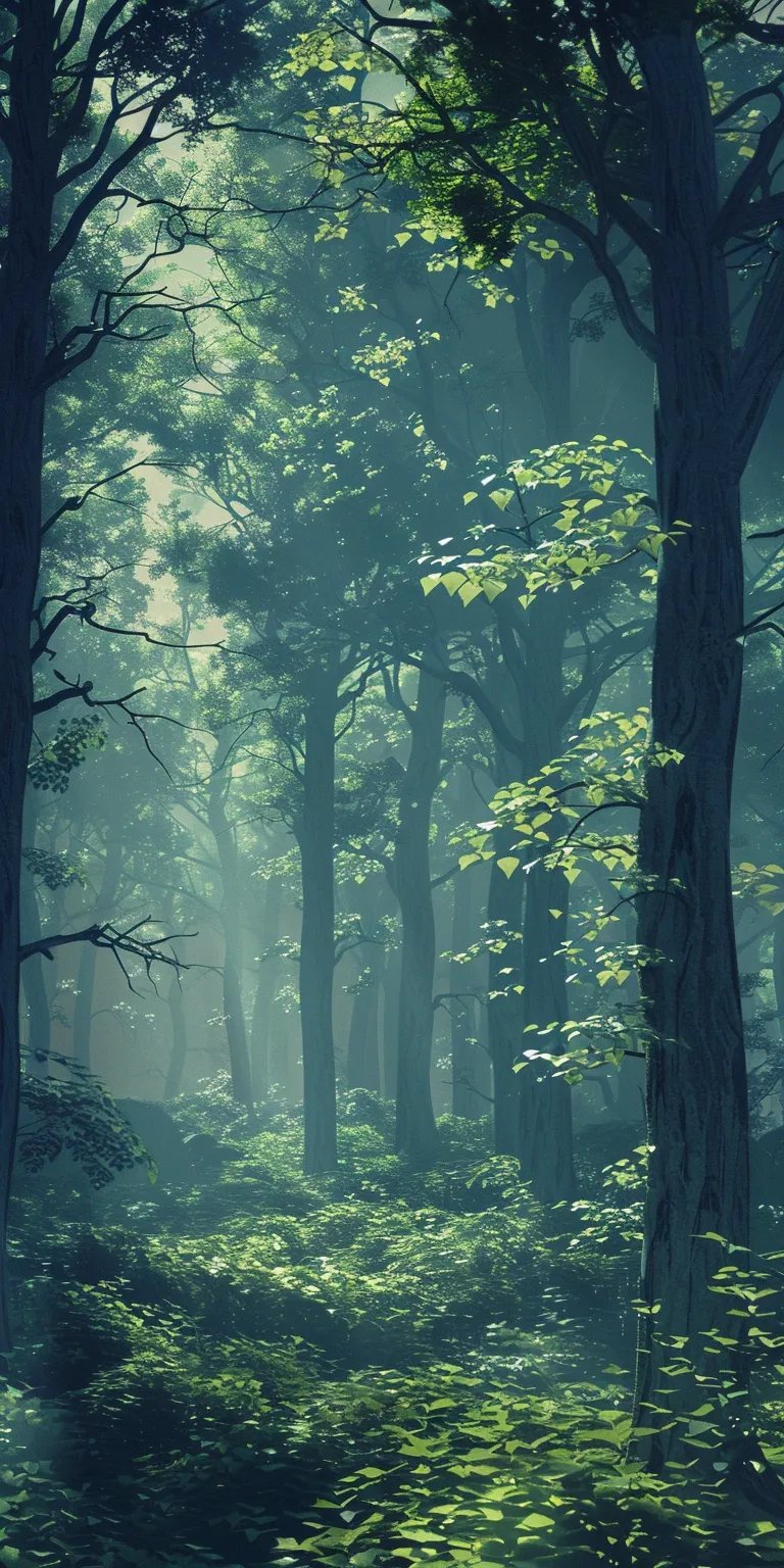 forest background wallpaper, wallpaper style, 4K  1:2