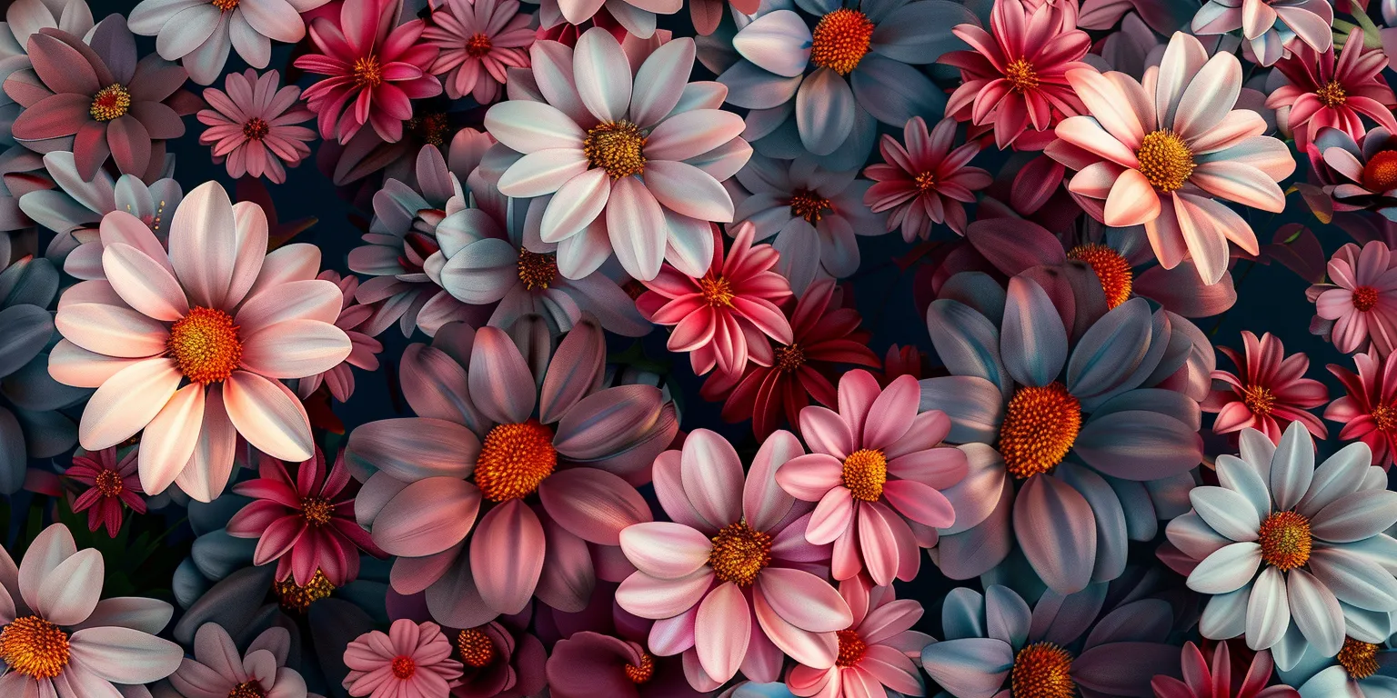 wallpapers with flowers, wallpaper style, 4K  2:1