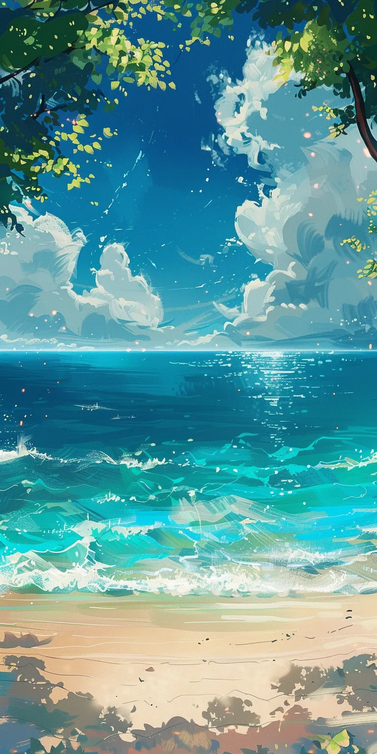 summer backgrounds, wallpaper style, 4K  1:2