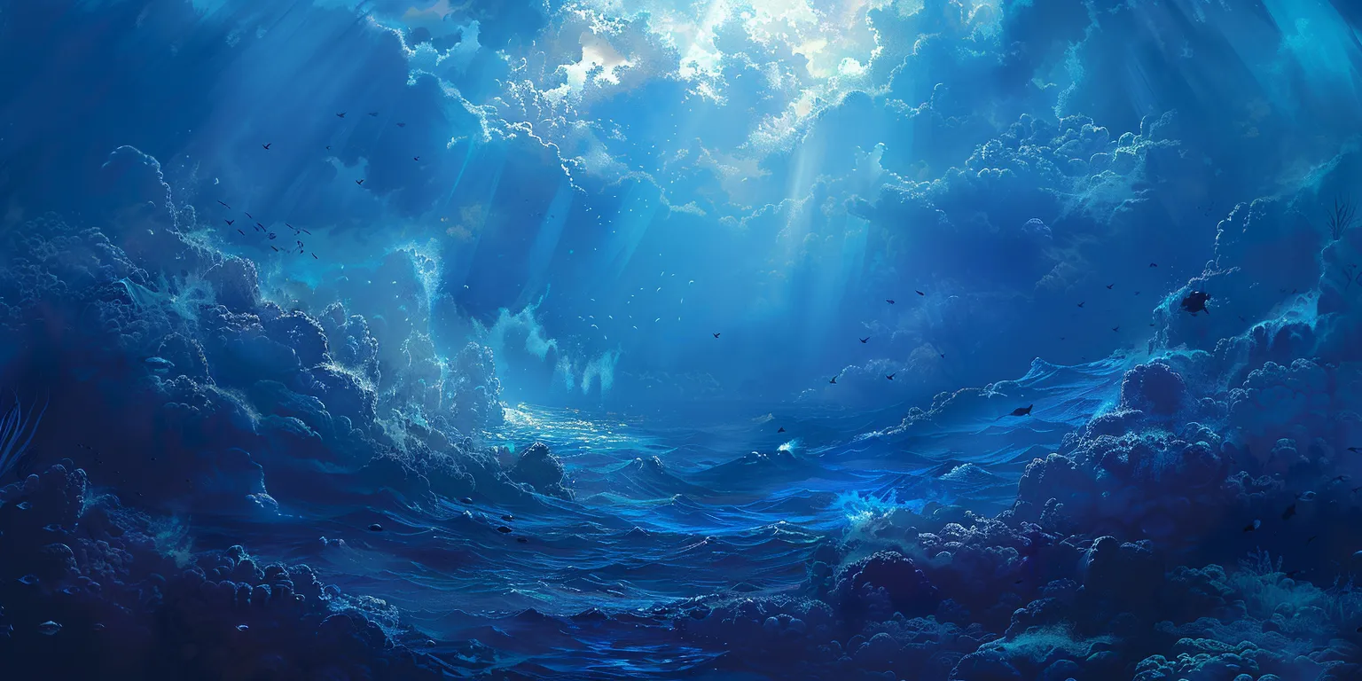 ocean wallpaper, wallpaper style, 4K  2:1