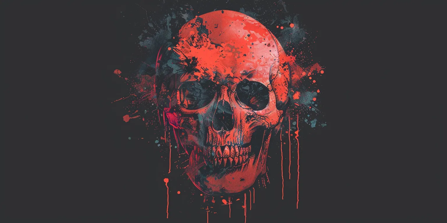 skull wallpaper skull, zombie, zom, wall, dye
