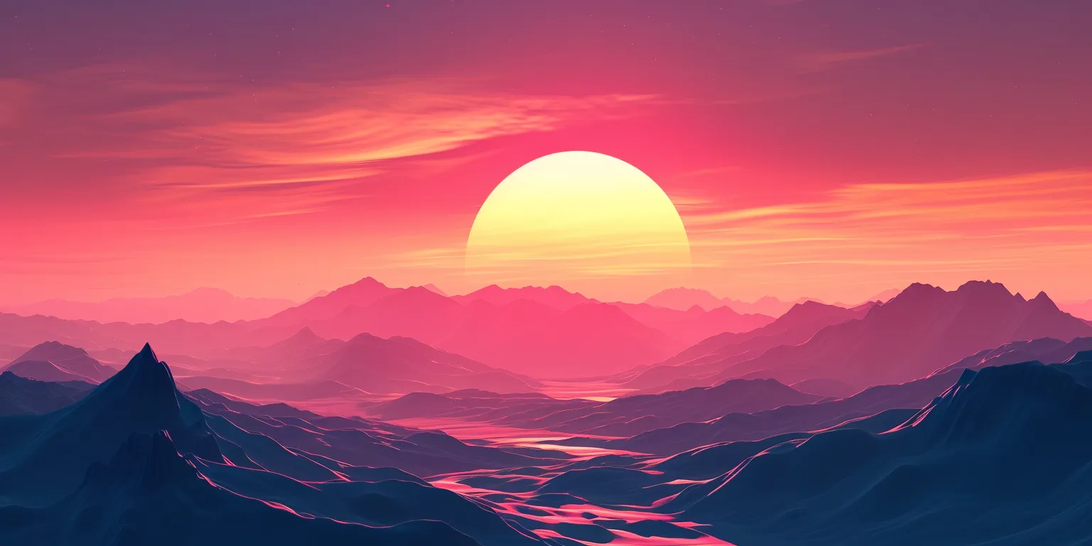 sunset background, wallpaper style, 4K  2:1