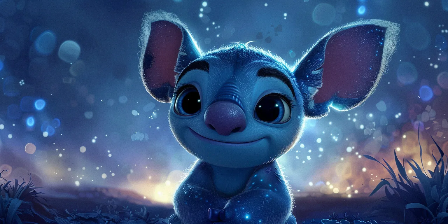 stitch backgrounds cute, wallpaper style, 4K  2:1