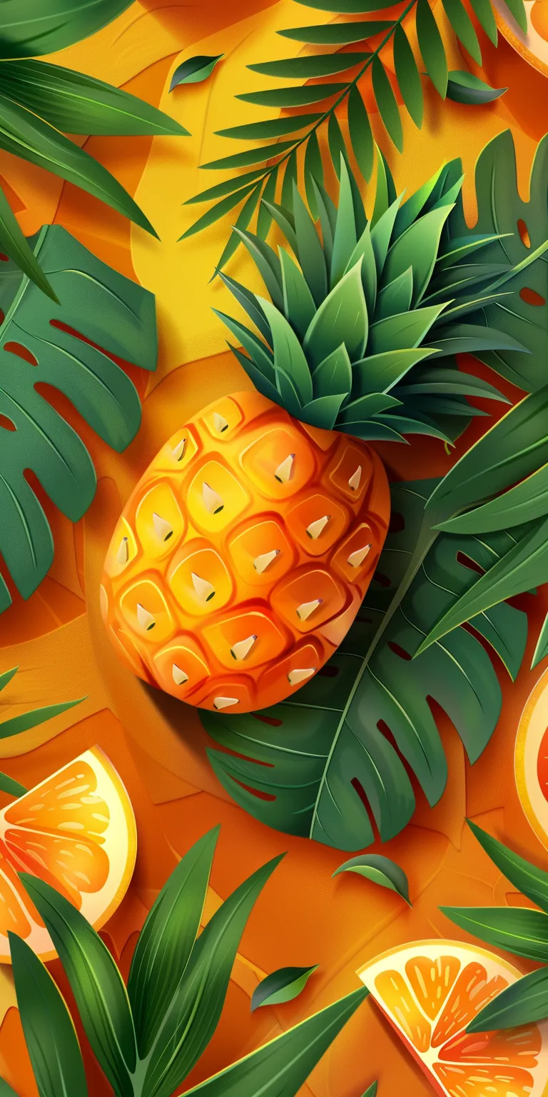 orange background aesthetic, wallpaper style, 4K  1:2