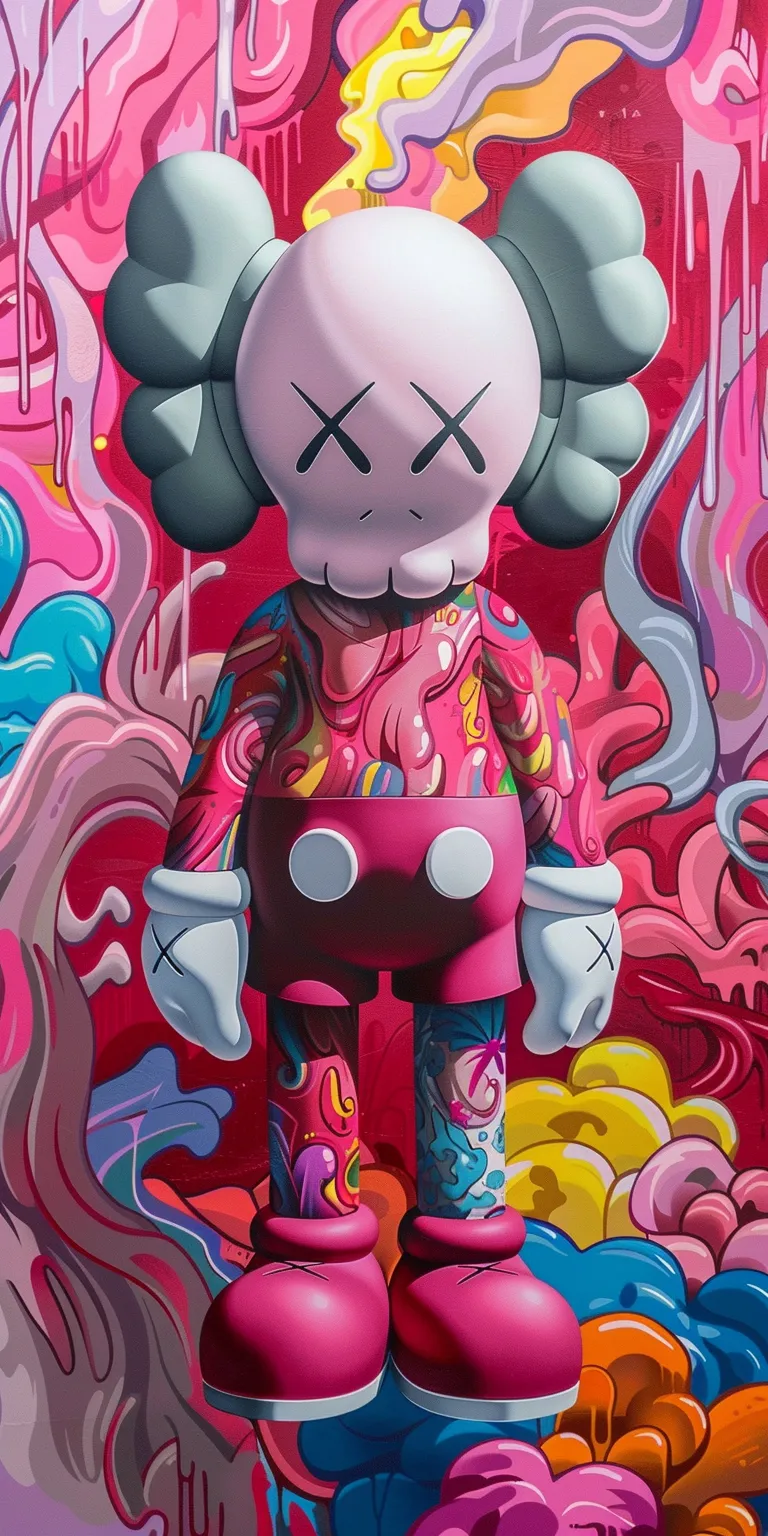 kaws wallpapers 4k, wallpaper style, 4K  1:2