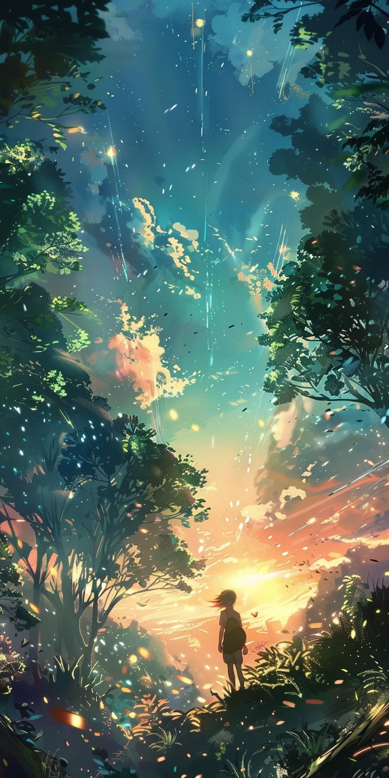 anime background 4k, wallpaper style, 4K  1:2