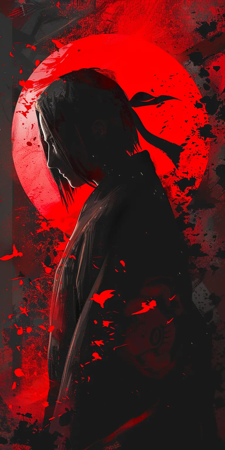 itachi wallpaper, style, 4K  1:2