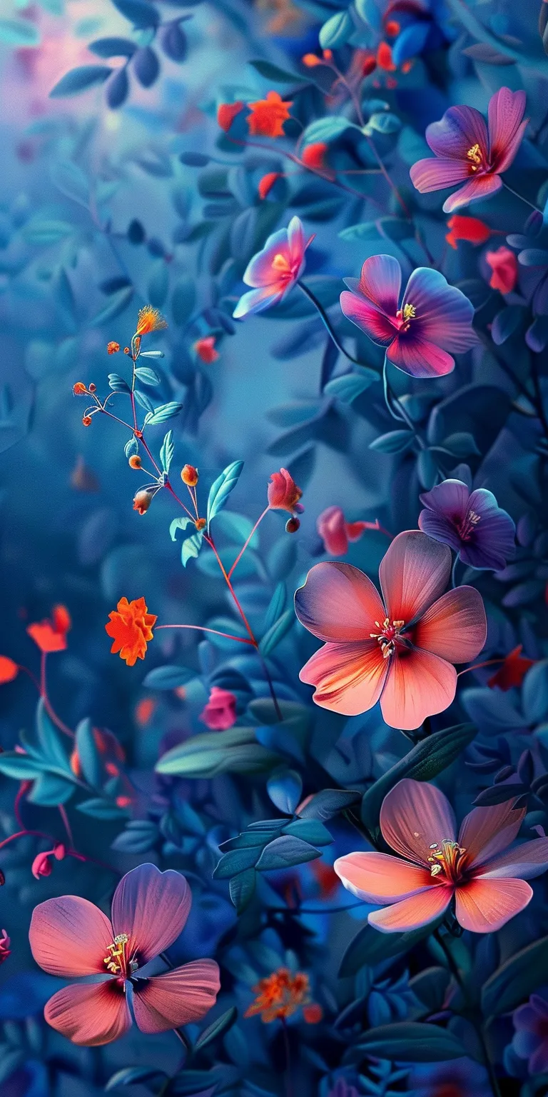 beautiful wallpaper floral, wall, botanical, blossom, flowers