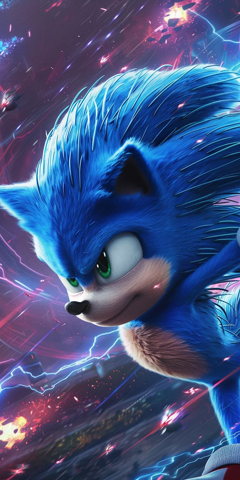 sonic wallpaper, style, 4K  1:2