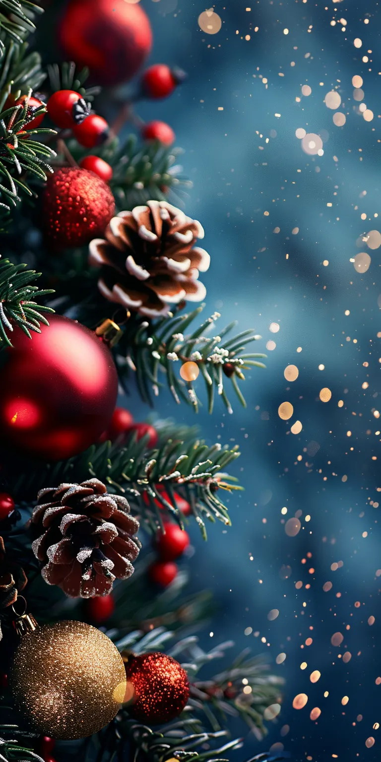 christmas background iphone, wallpaper style, 4K  1:2
