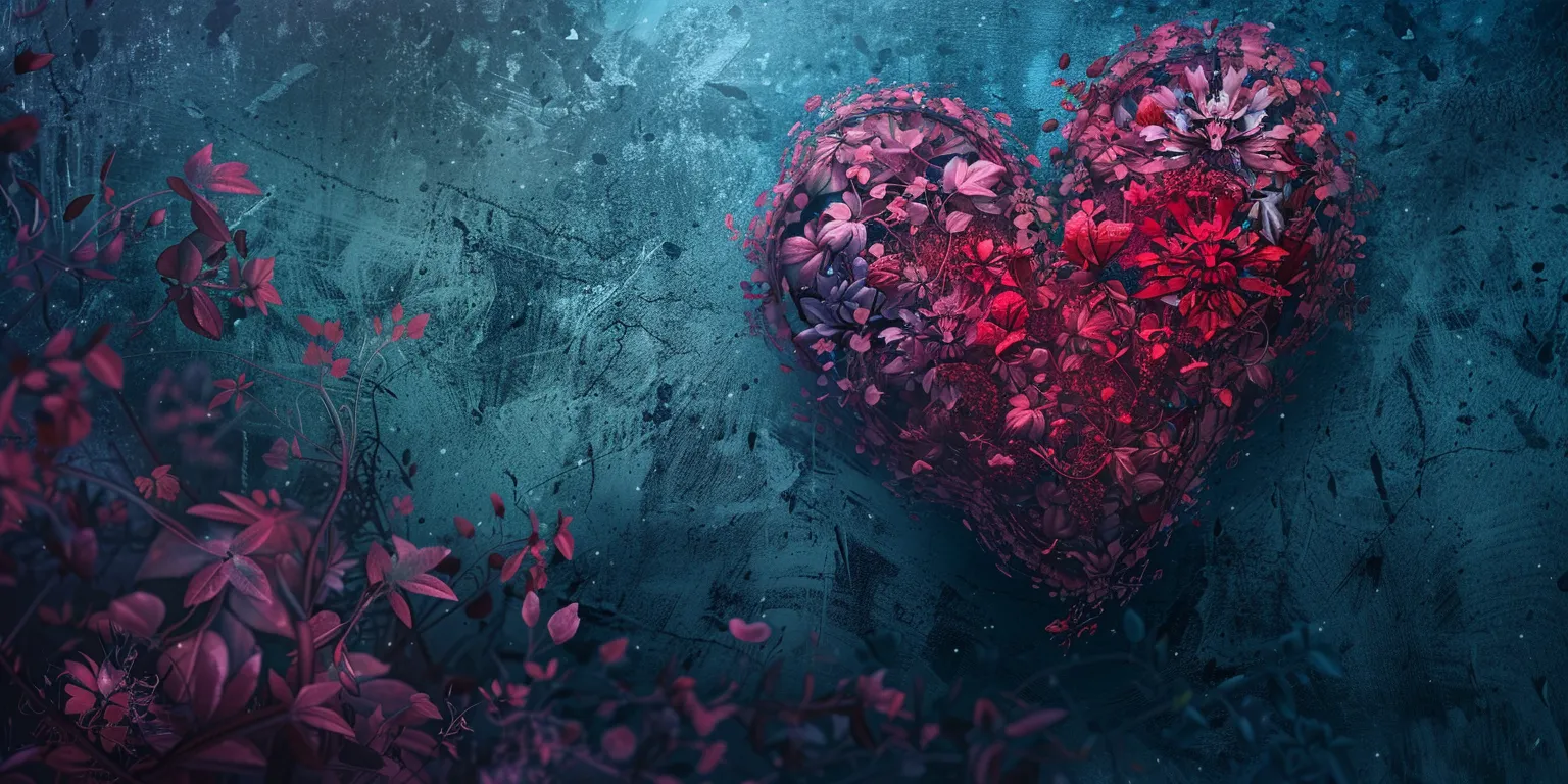 heart background, wallpaper style, 4K  2:1