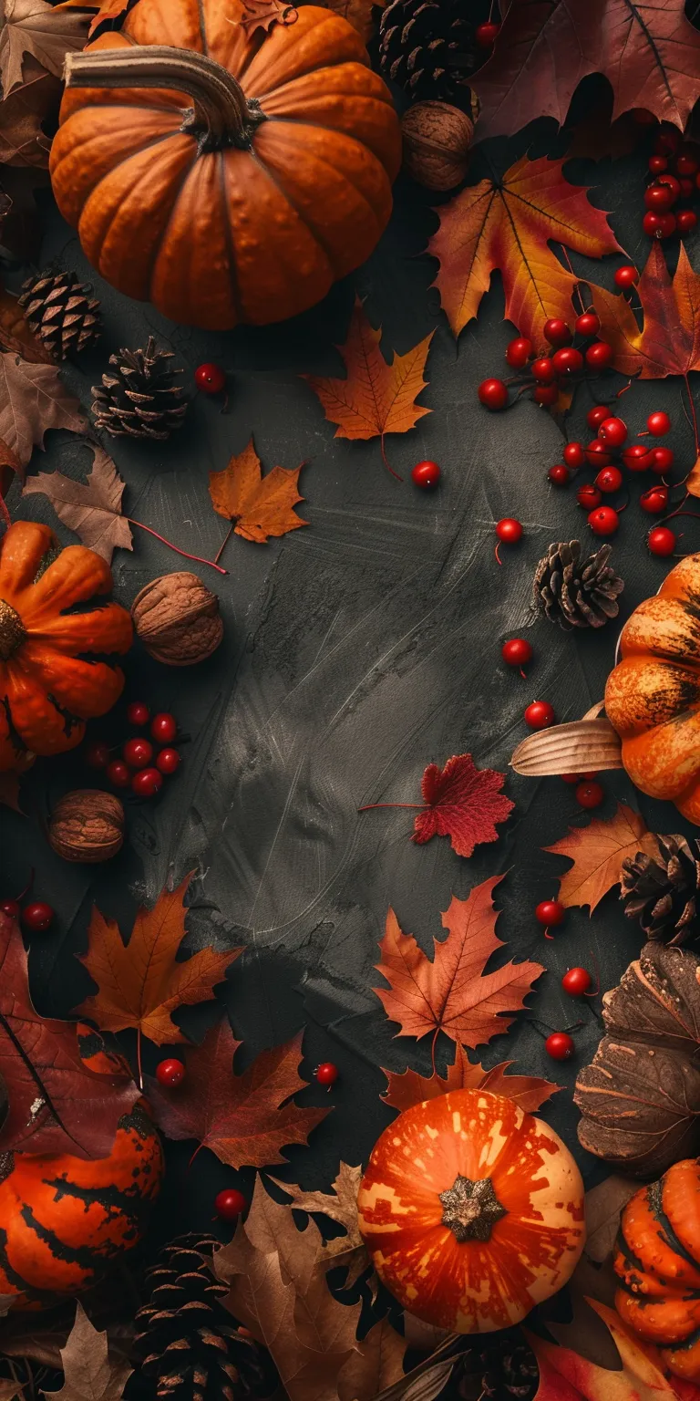 thanksgiving background aesthetic, wallpaper style, 4K  1:2