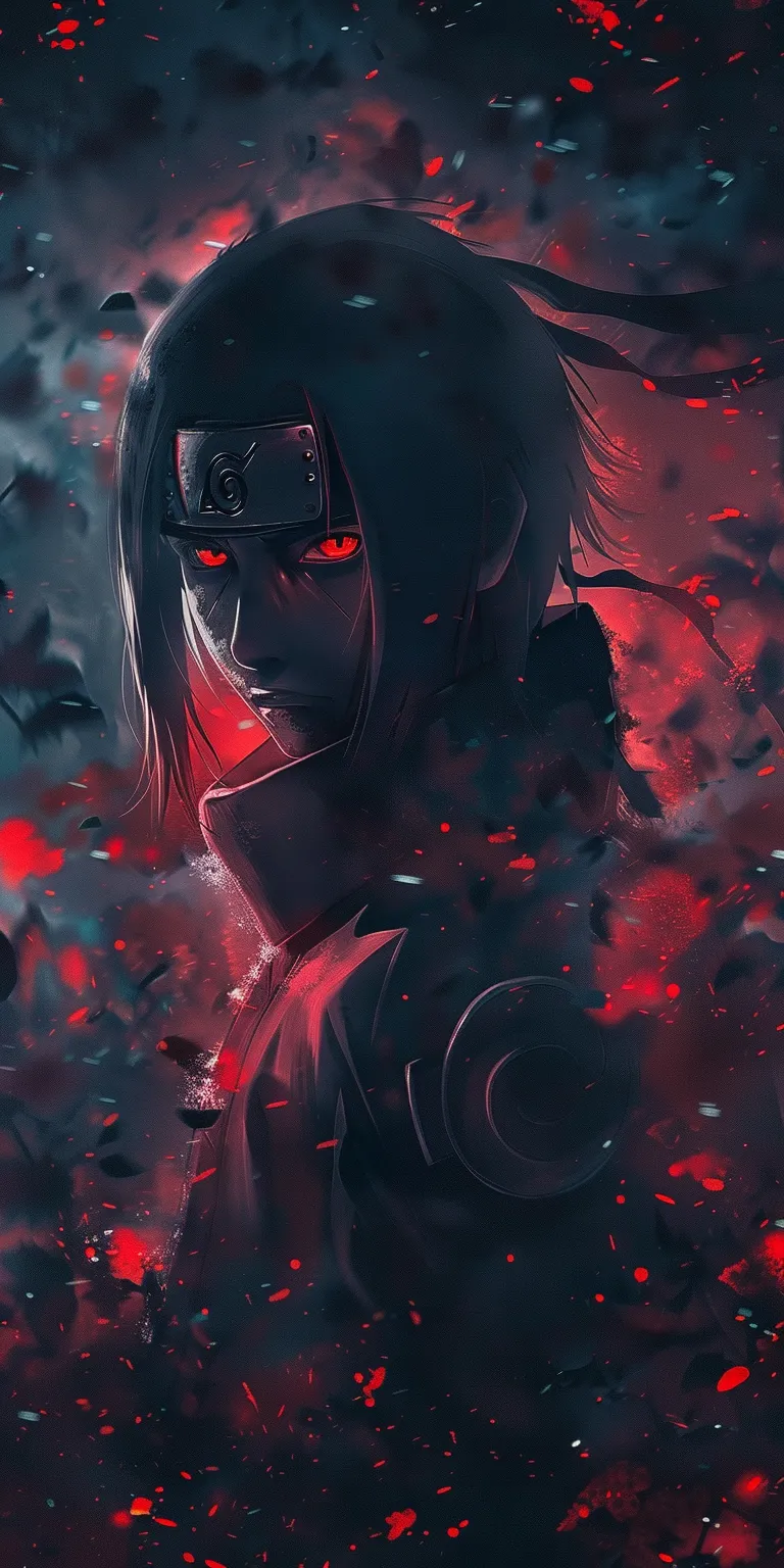 itachi wallpaper, style, 4K  1:2