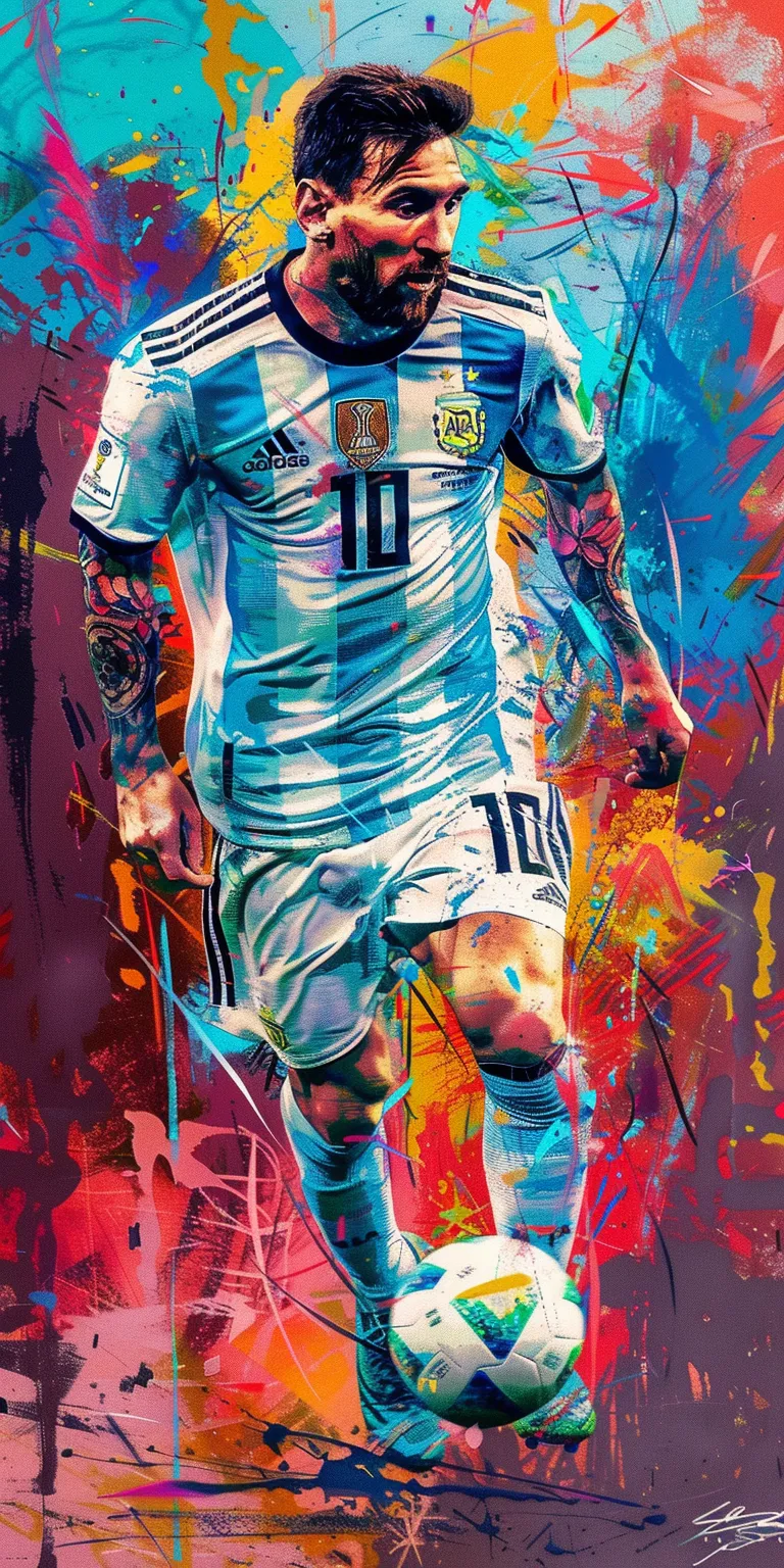 messi wallpaper world cup, style, 4K  1:2