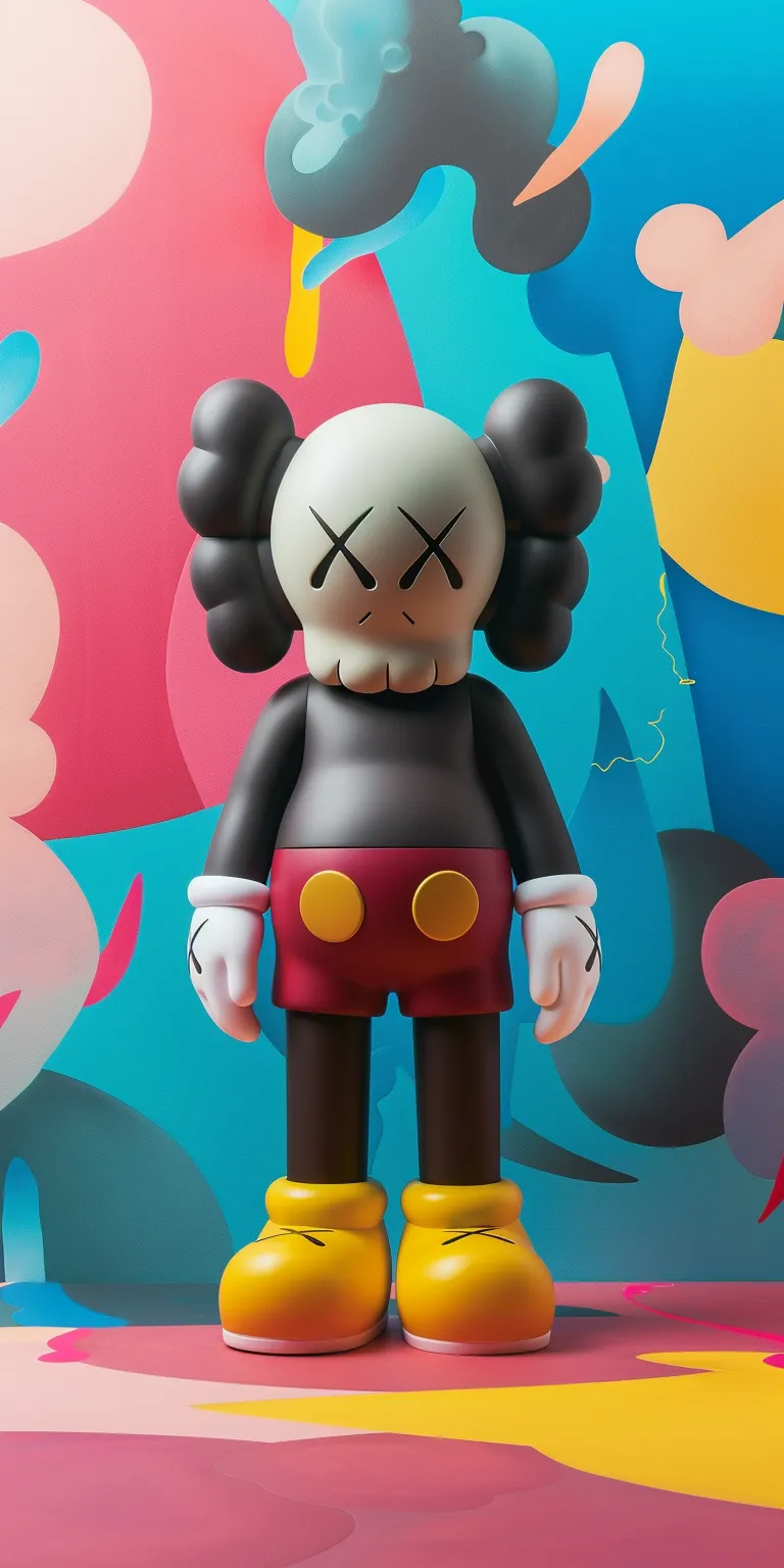 kaws wallpapers, wallpaper style, 4K  1:2