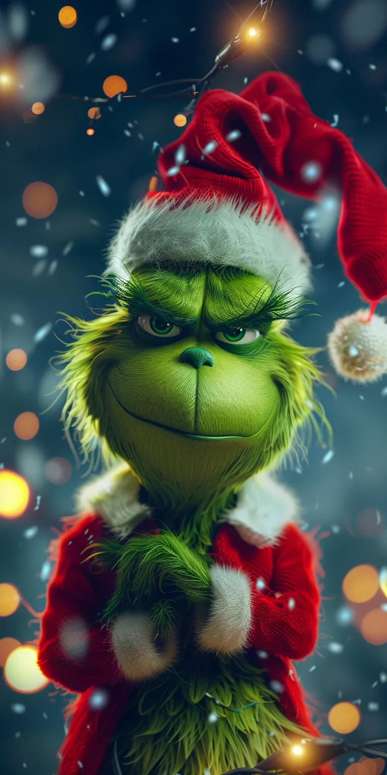 christmas background iphone grinch, wallpaper style, 4K  1:2