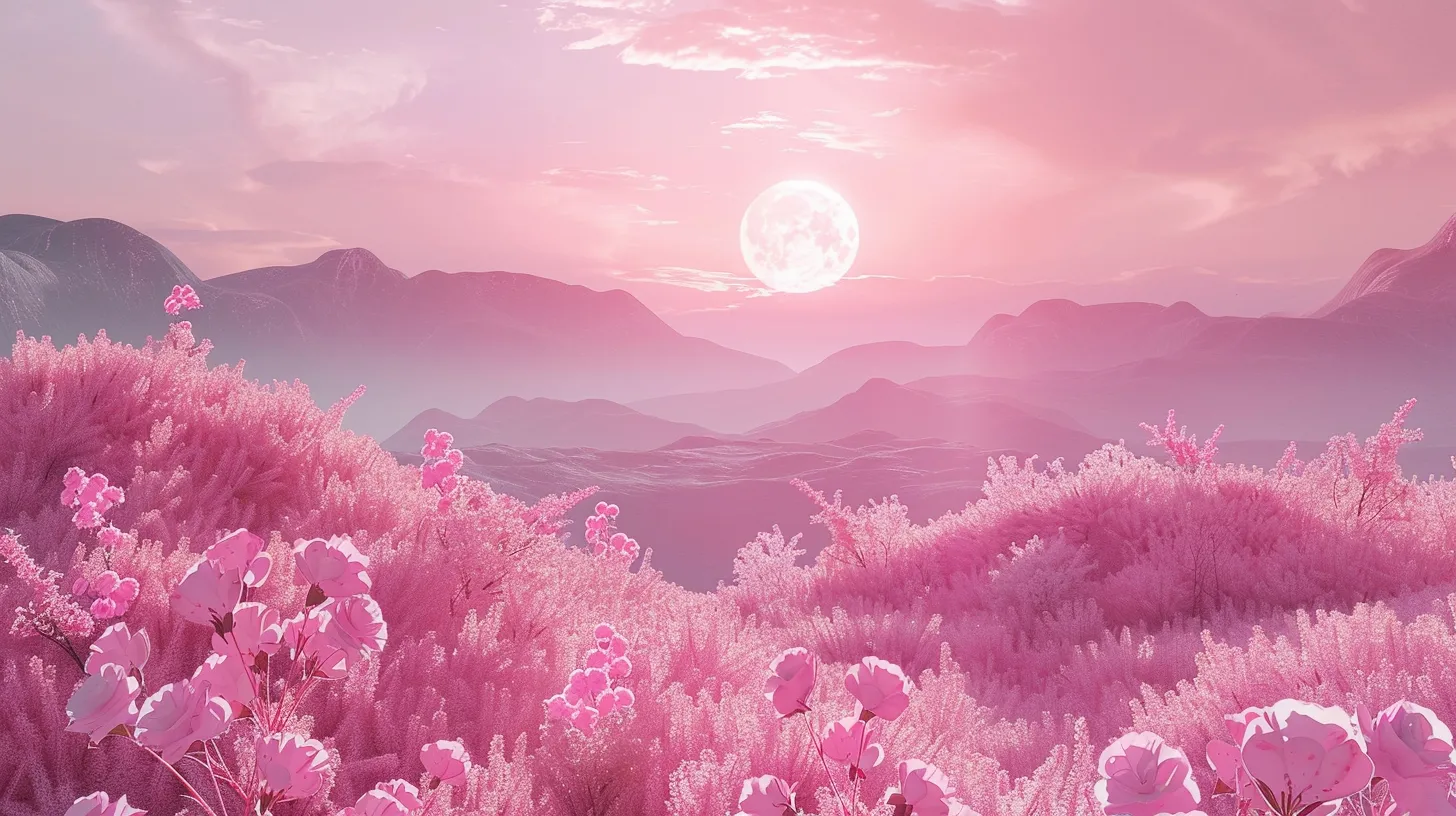 pink background aesthetic, wallpaper style, 4K  16:9