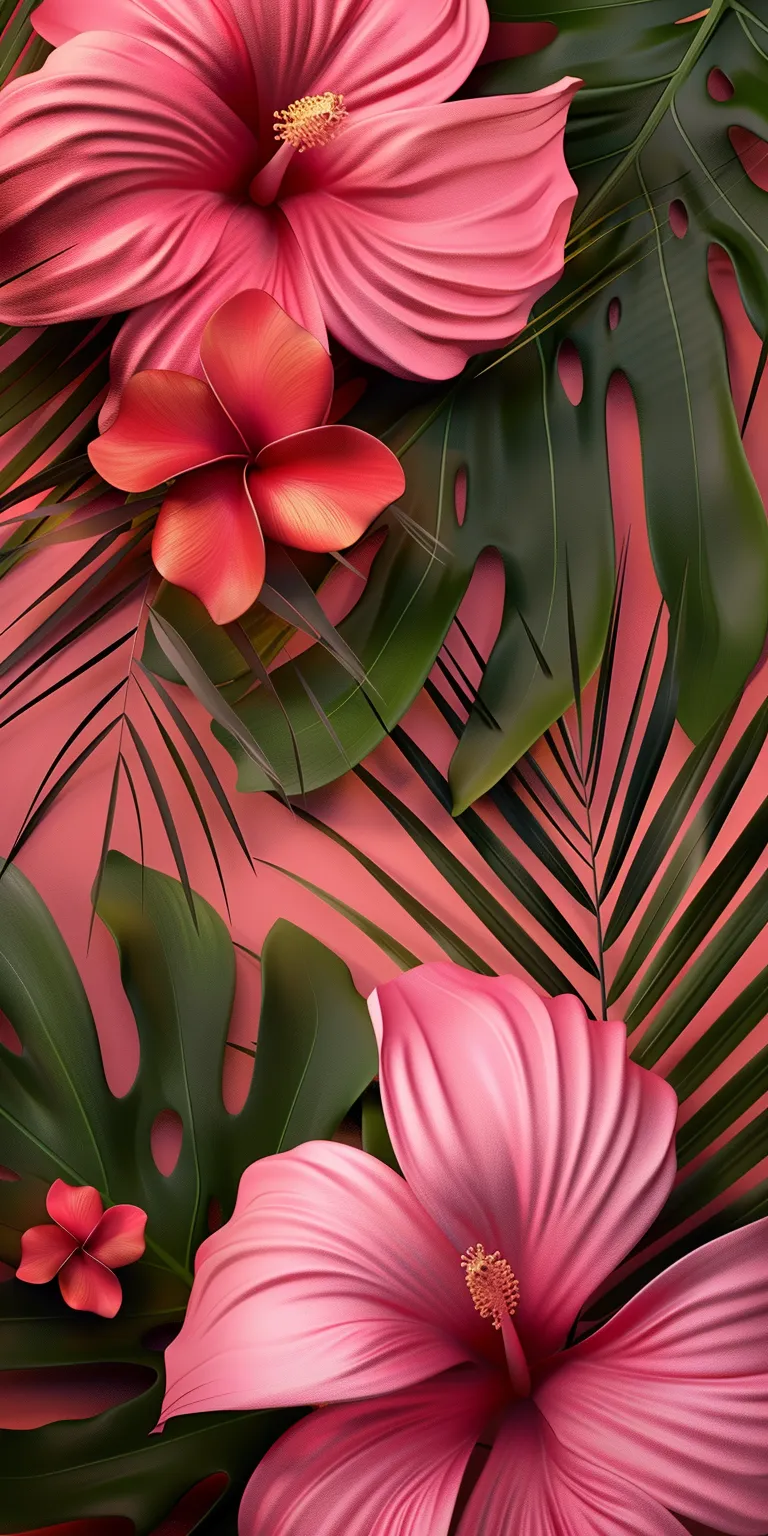 wallpaper in pink colour, style, 4K  1:2