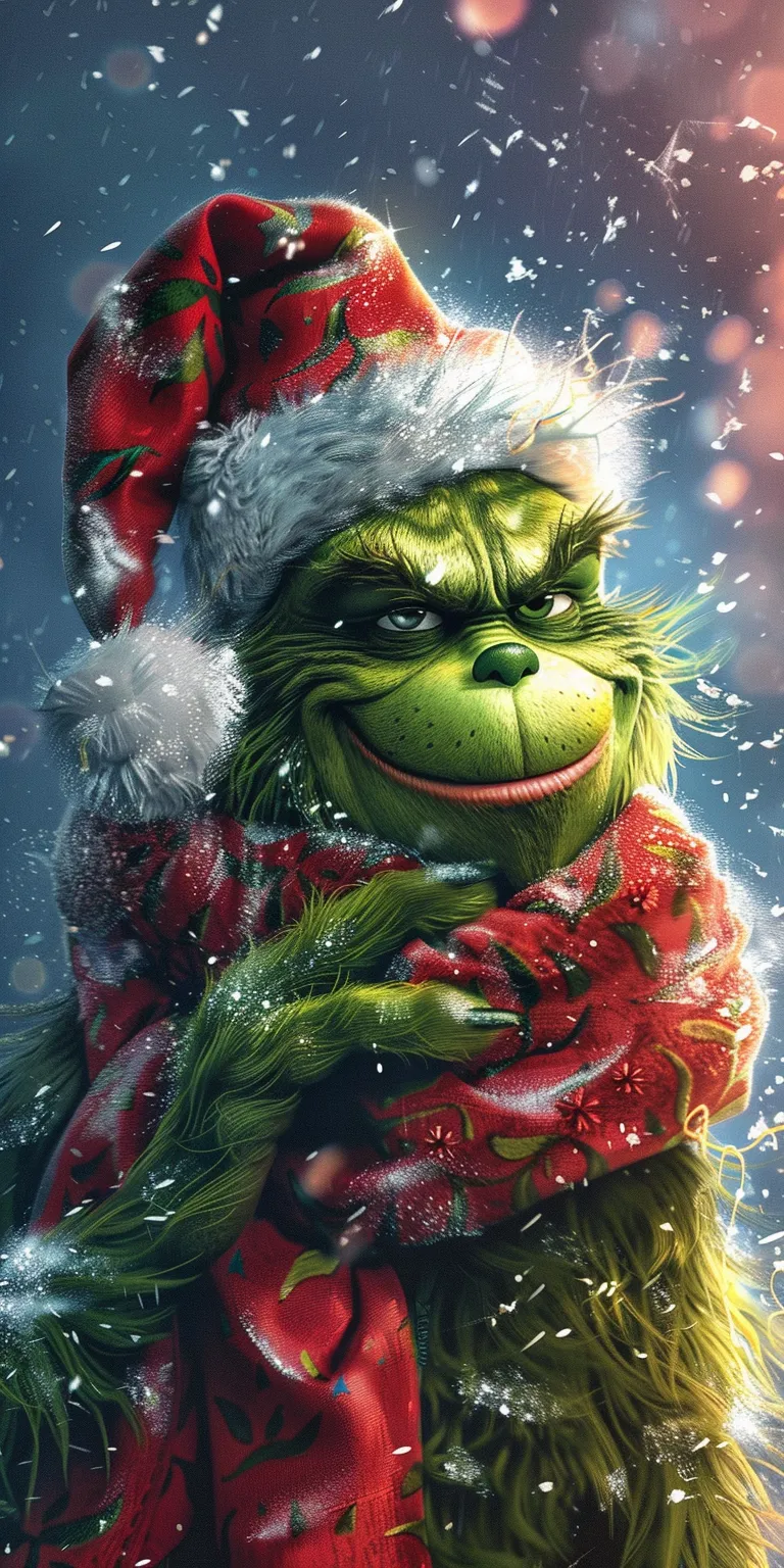 christmas background iphone grinch, wallpaper style, 4K  1:2