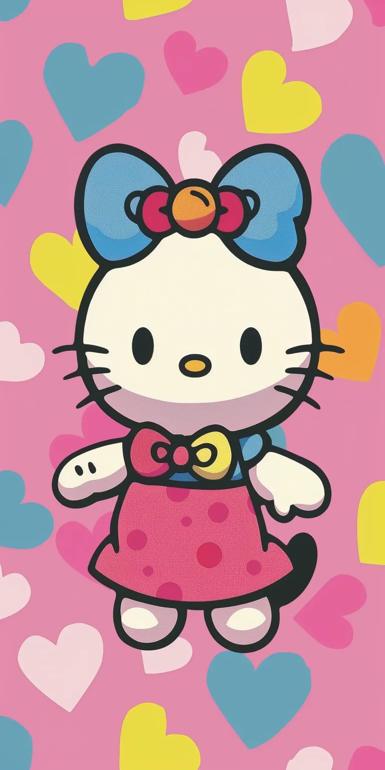 hello kitty wallpapers for computers, wallpaper style, 4K  1:2