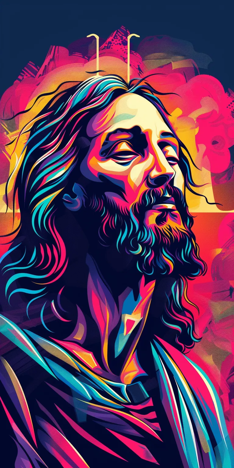 jesus wallpapers aesthetic, wallpaper style, 4K  1:2