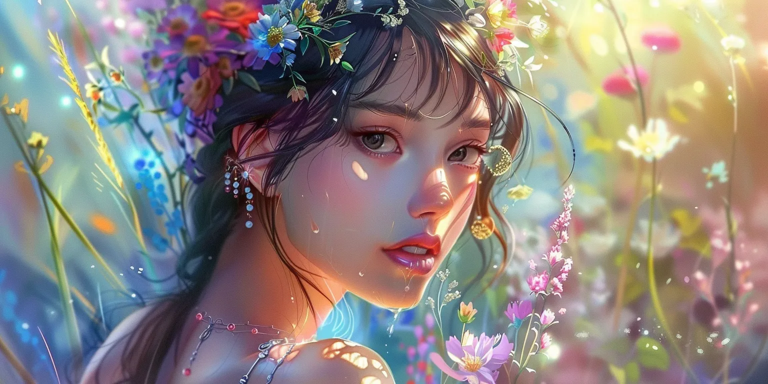 beautiful wallpaper fairy, blossom, fantasy, floral, boho