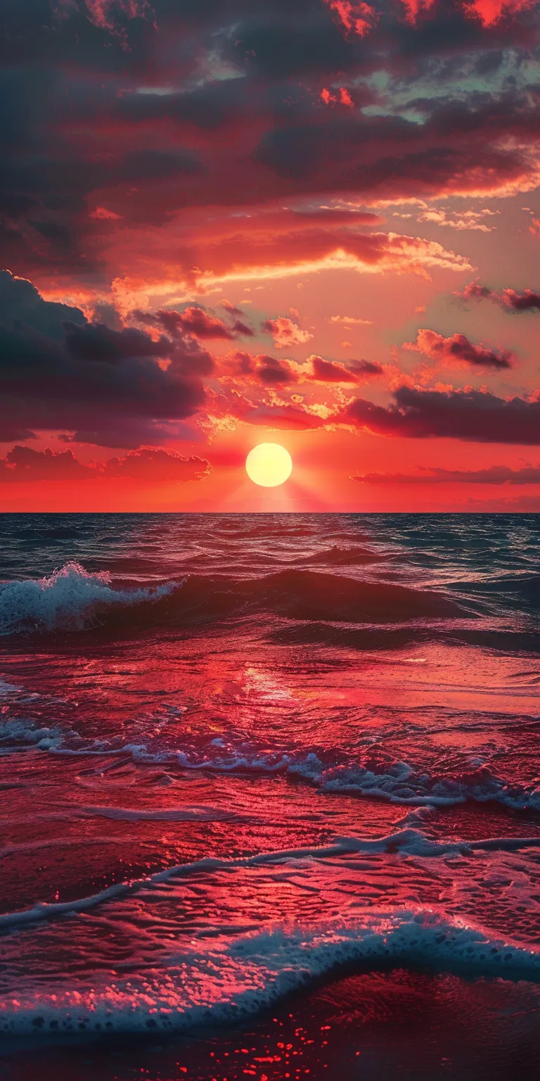 sunset wallpaper iphone, style, 4K  1:2